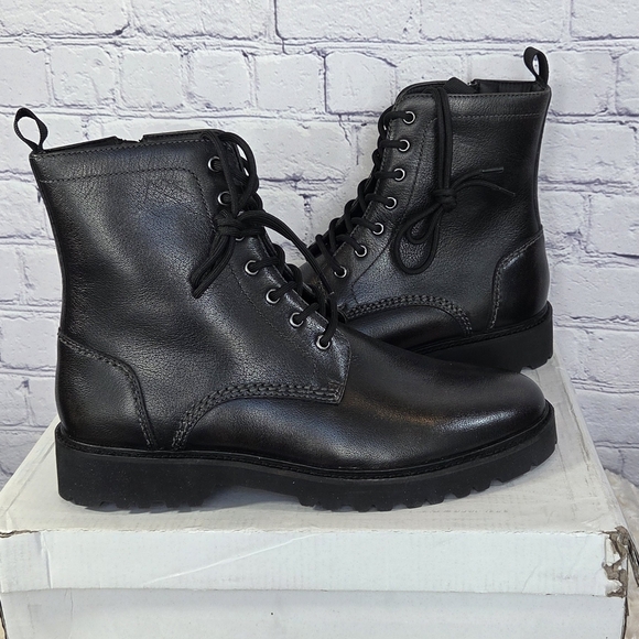 INC International Concepts Black Leather Men's Boots - Picture 1 of 8